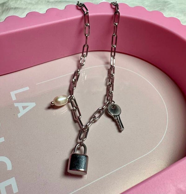 Enkelbandje slot zilver