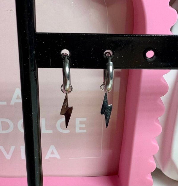 Oorbellen bliksem zilver
