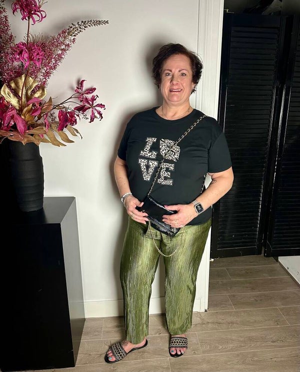 PLUSSIZE T-shirt love leopard