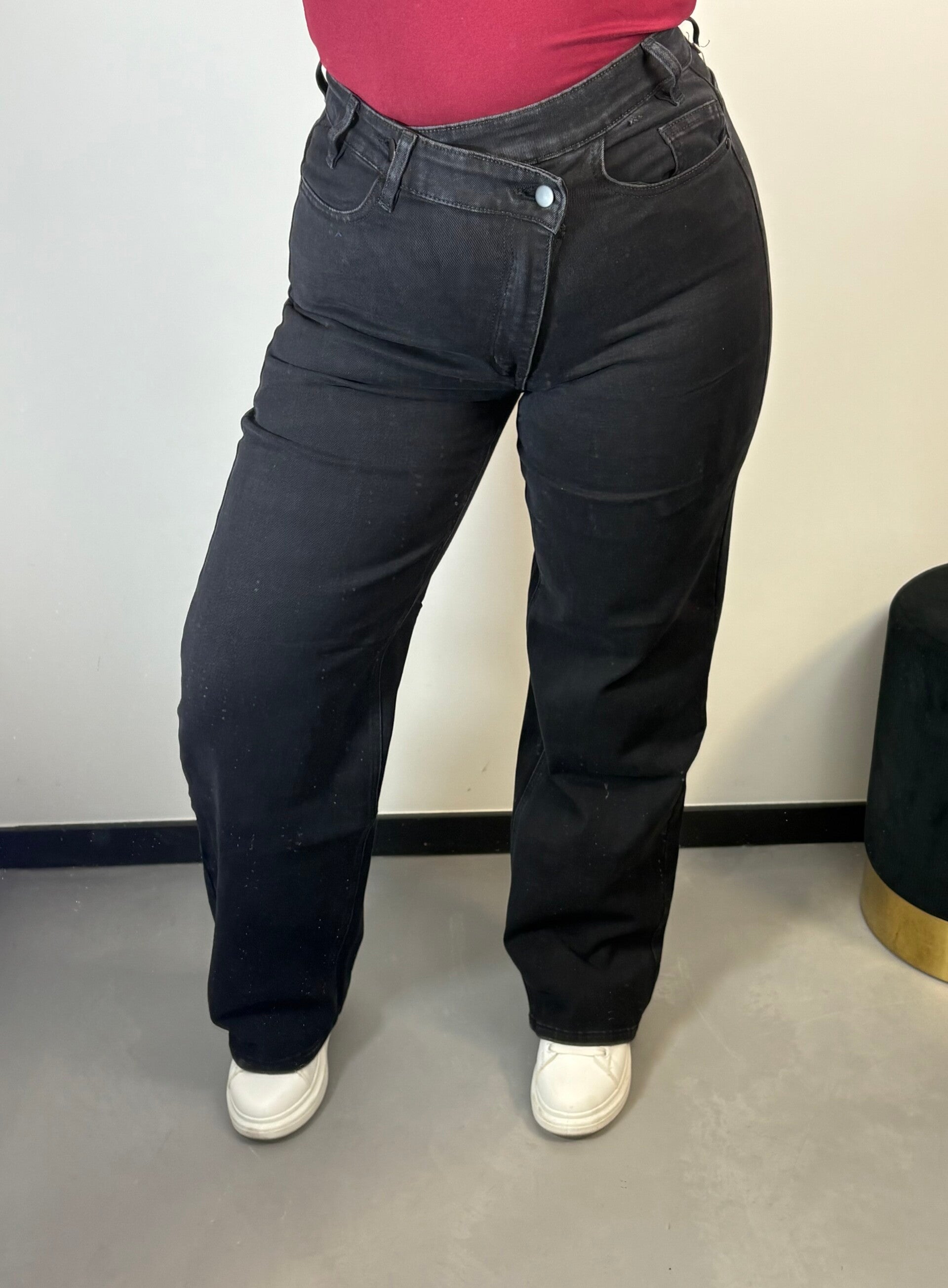 Jeans redial cross zwart