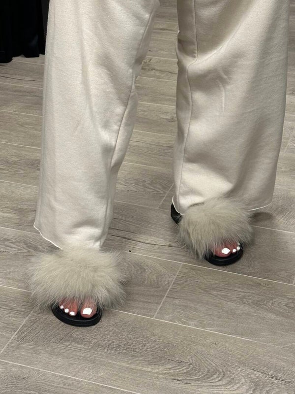 Slippers met bontje