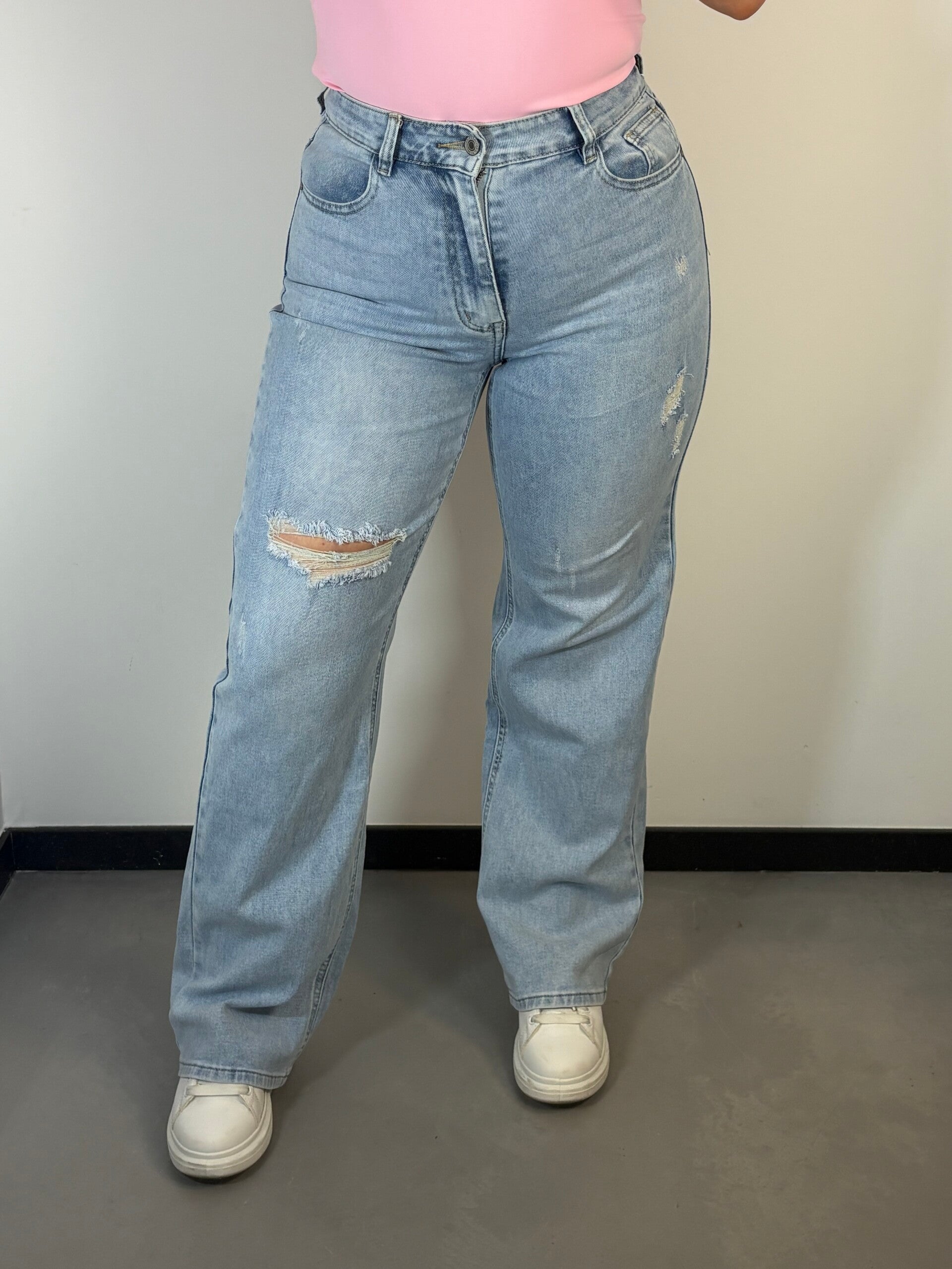 Jeans redial straight leg lichtblauw