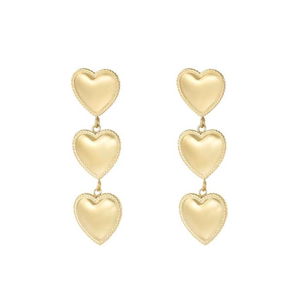 Oorbellen hartjes goud