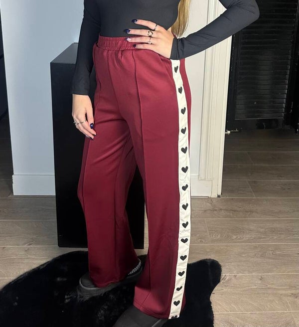 Jogging bordeaux hearts