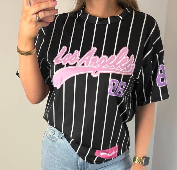 Jersey t-shirt zwart