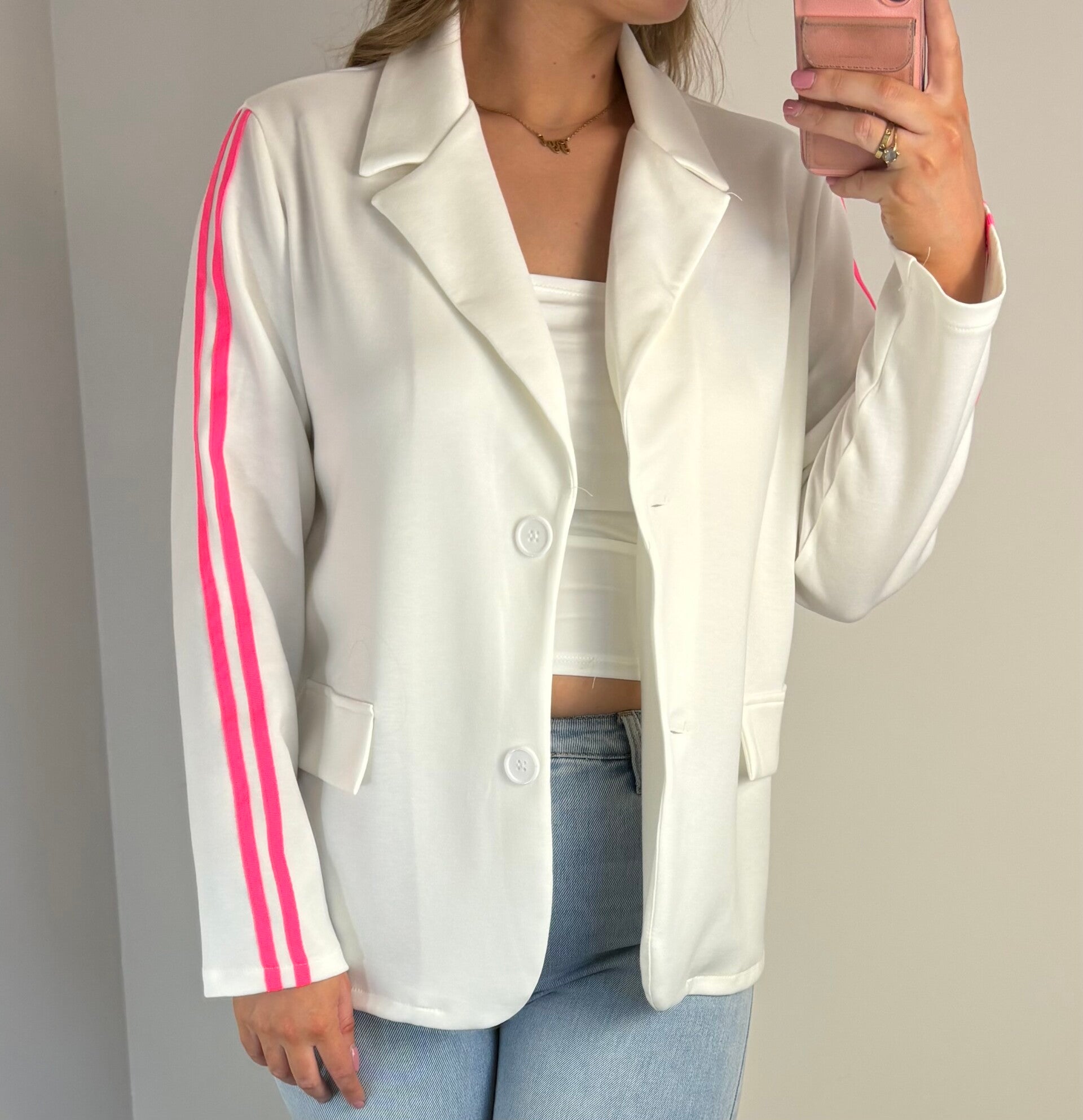Blazer wit strepen