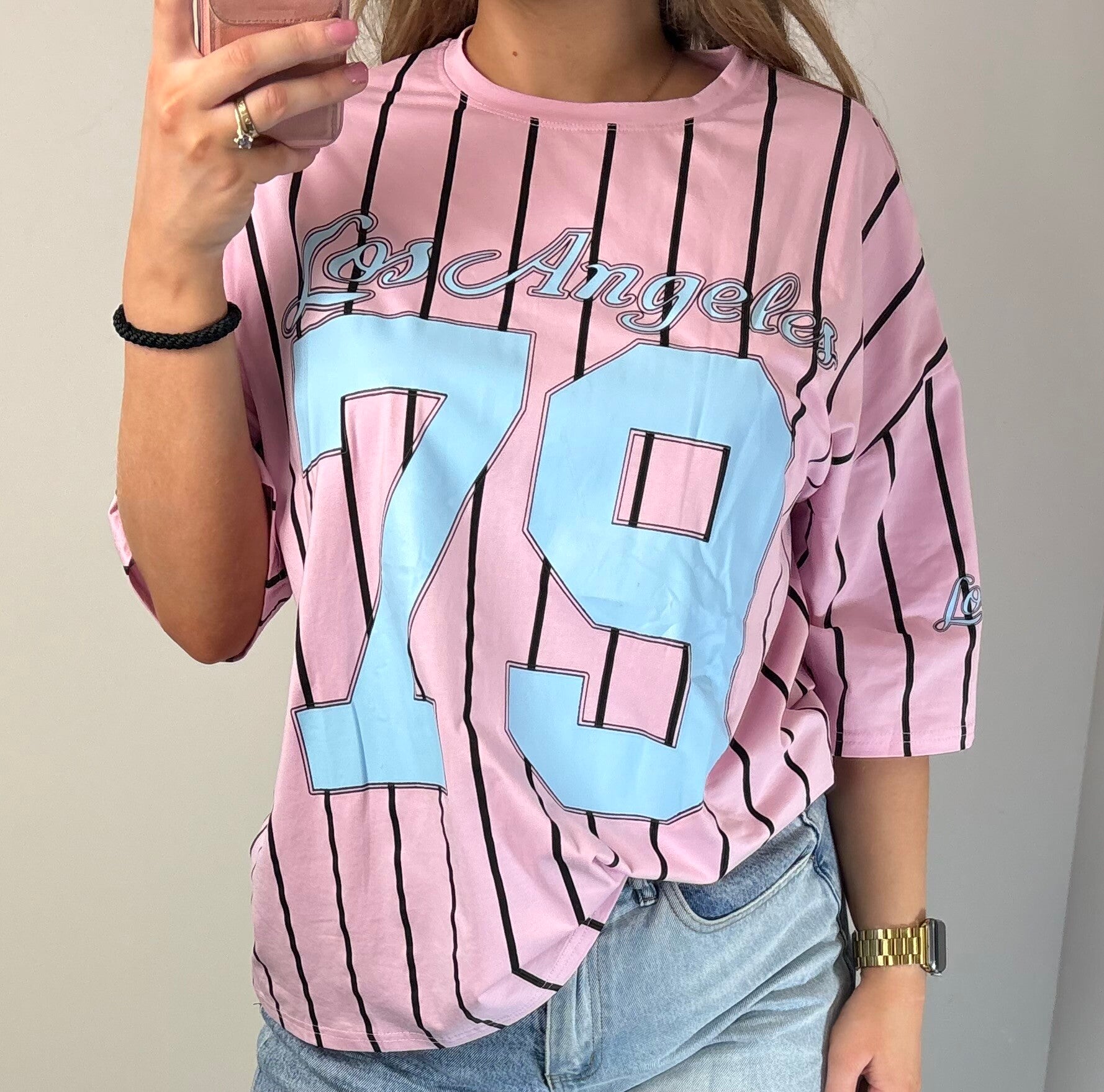 T-shirt jersey roze