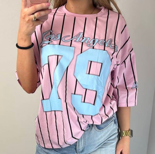 T-shirt jersey roze