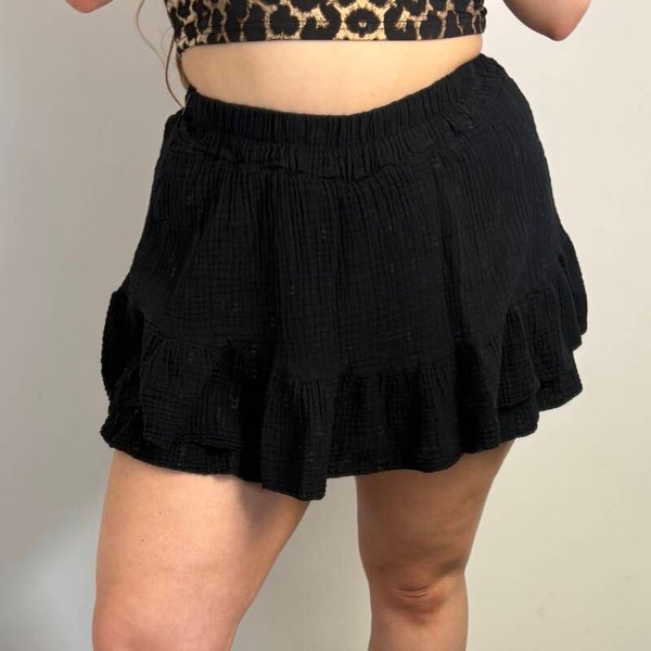 Skort katoen zwart