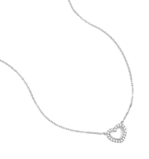 Ketting hart diamand zilver
