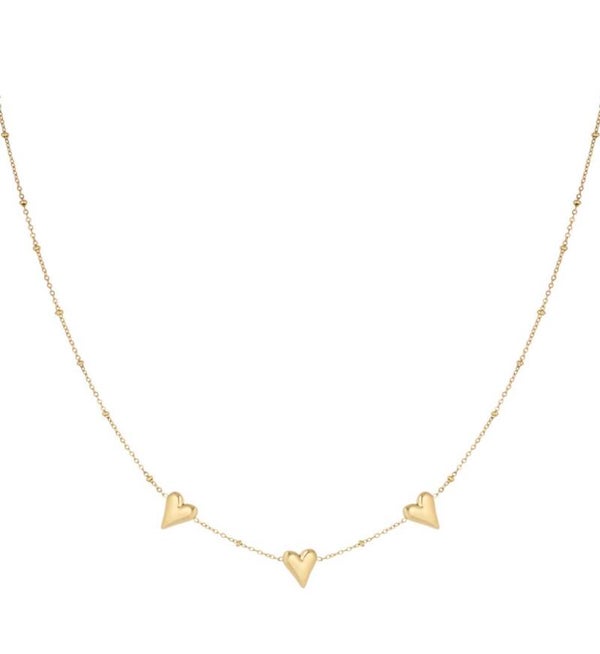Ketting tripple icon goud