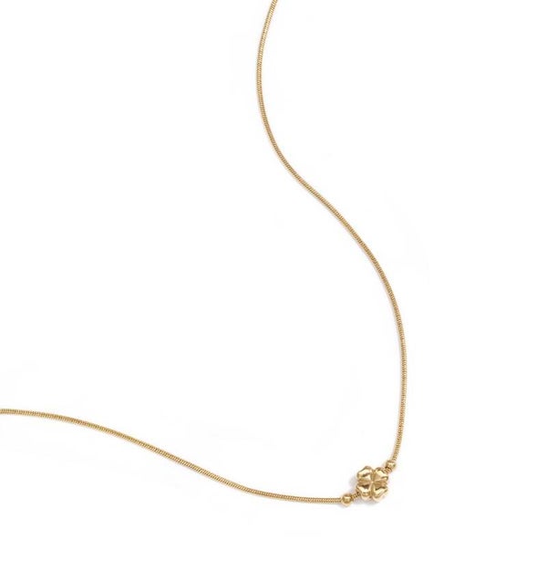 Ketting klavertje goud
