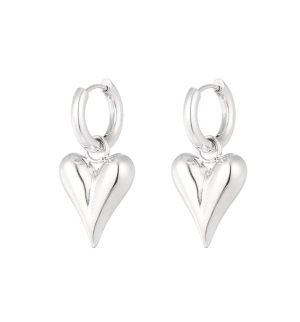Oorbellen icon zilver medium