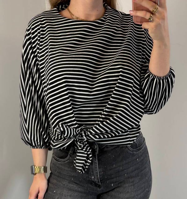 Top stripes zwart wit
