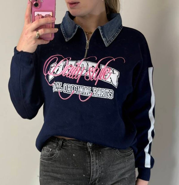 Trui polo donkerblauw