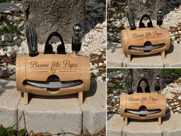 Coffret à vin tonneaux