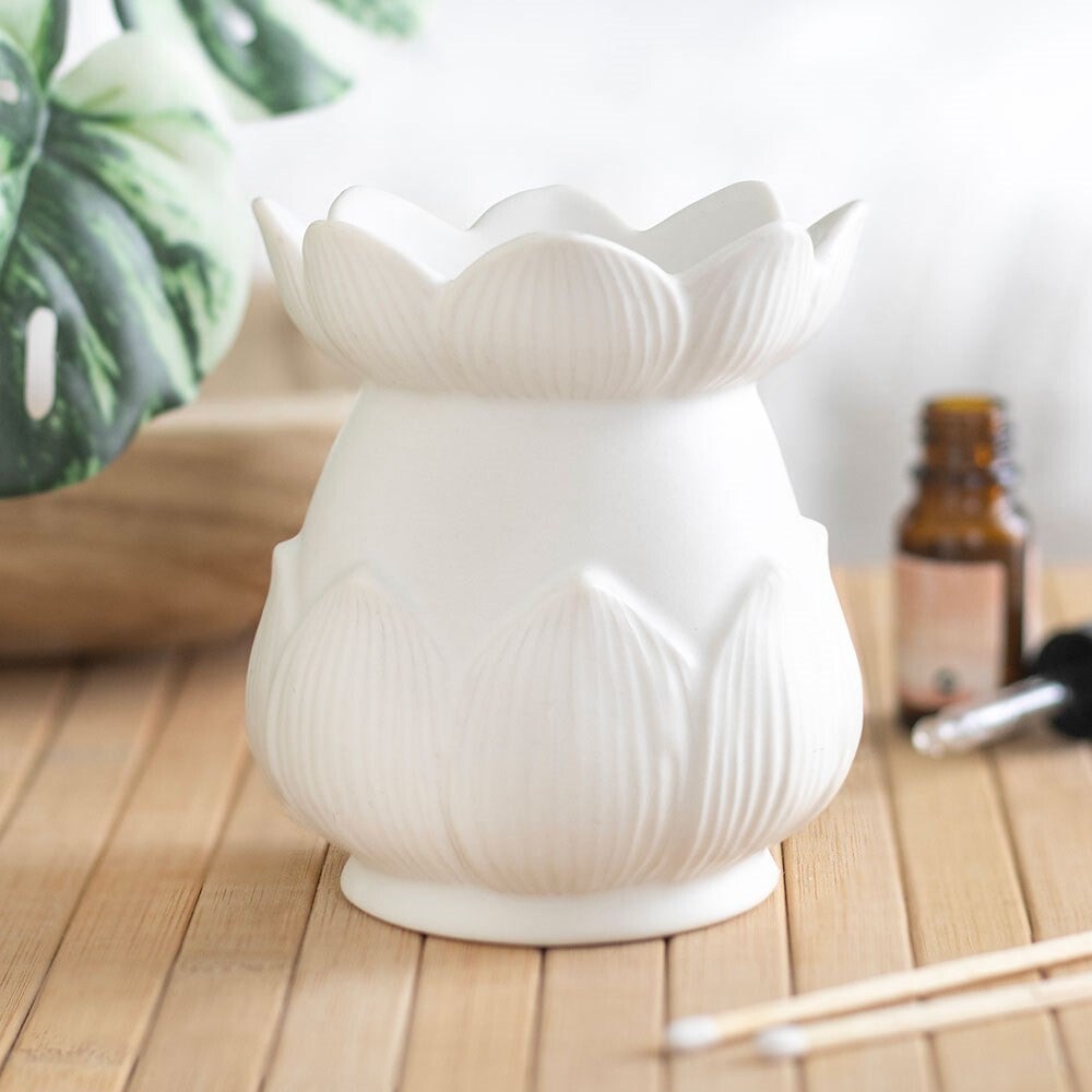 Brûle-parfum Fleur de lotus blanc