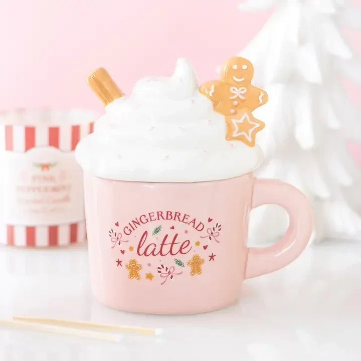 Brûleur de Noël « Latte pain d'épices » rose