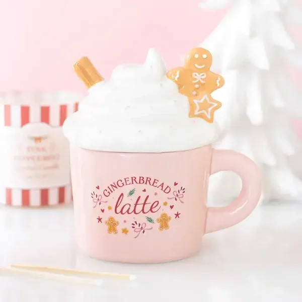 Brûleur de Noël « Latte pain d'épices » rose