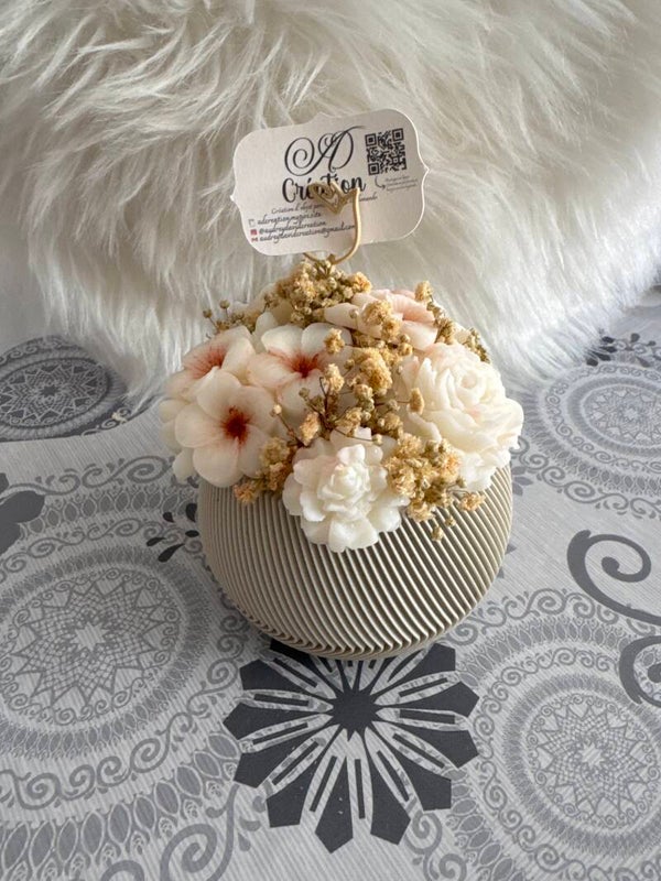 Pot boule beige