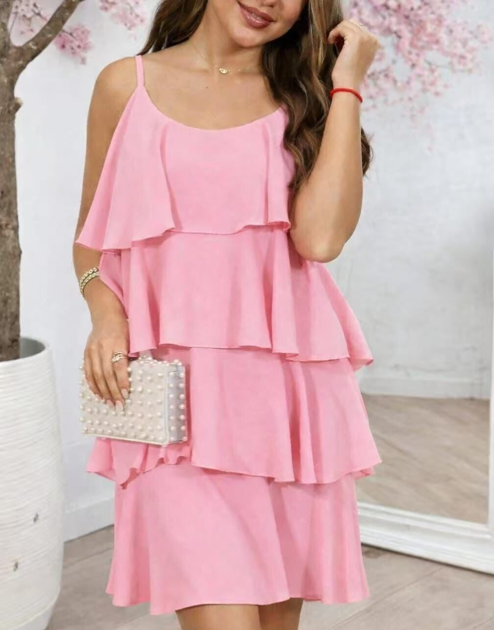 Gelaagde Ruffle Jurk