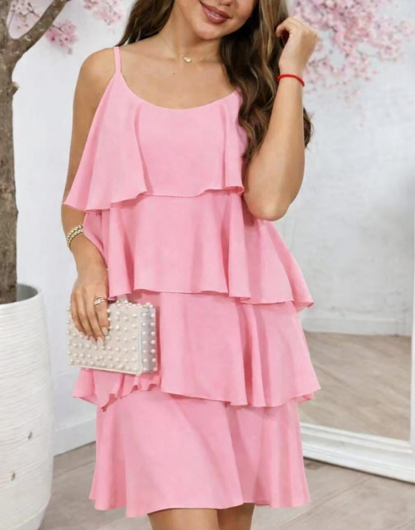 Gelaagde Ruffle Jurk