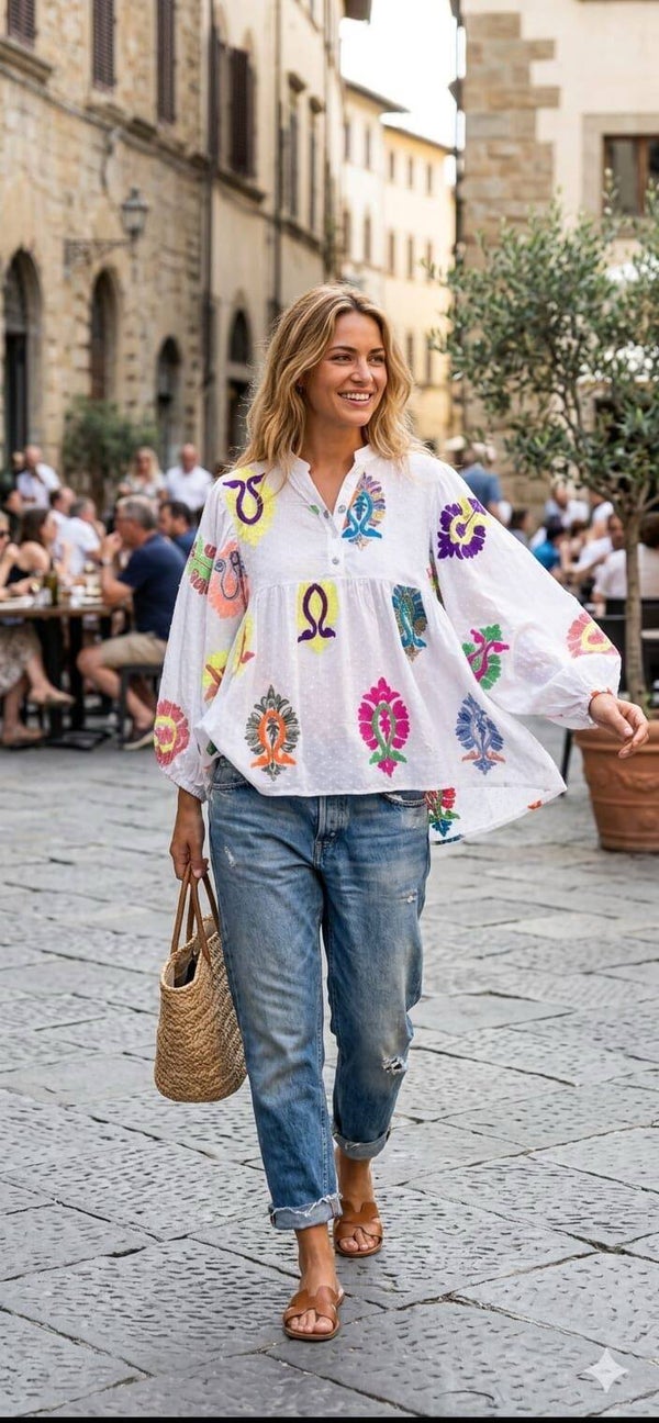Summer Embroidered Blouse