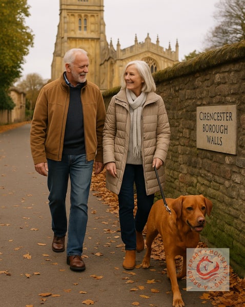 Dog walking near Cirencester