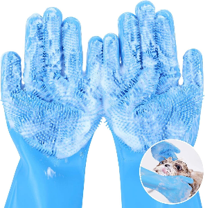 top selling pet grooming massage multipurpose gloves for dogs cats