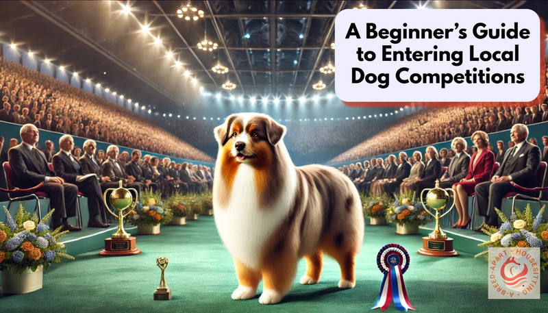 A good dog takes 1st prize at a dog show