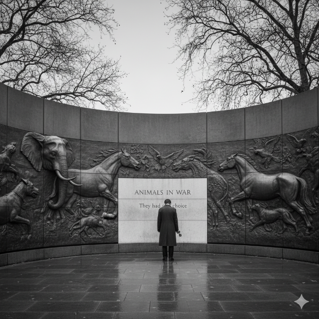 Animals in War Memorial, London, Dame Jilly Cooper