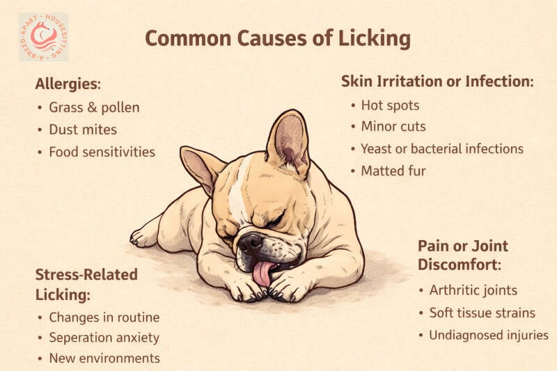 Common causes of dogs licking themselves