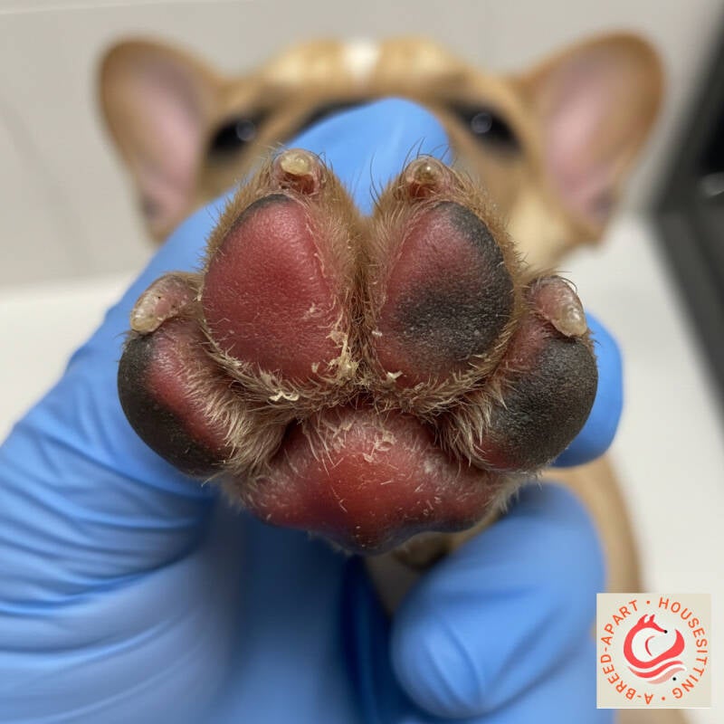 Yeast and allergy in dog's paws