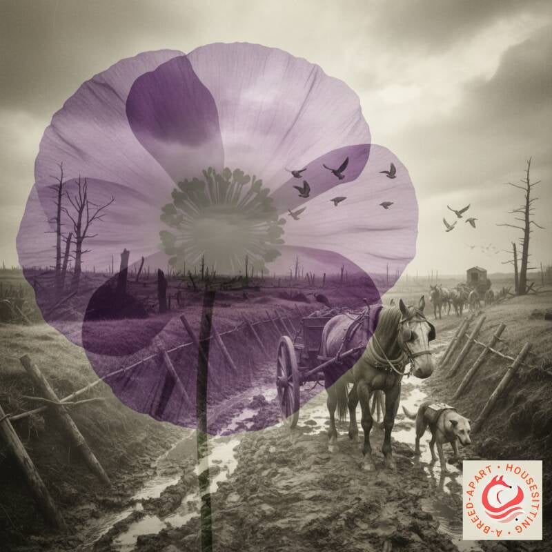 Purple Poppy Animal Rememberance Day