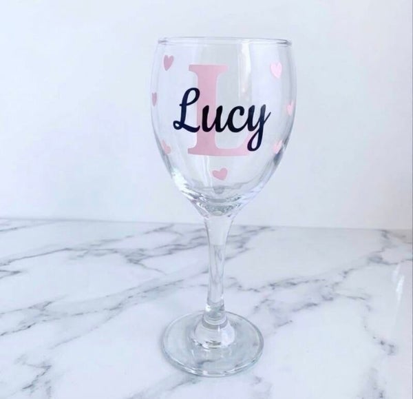 Personalised wine glass
