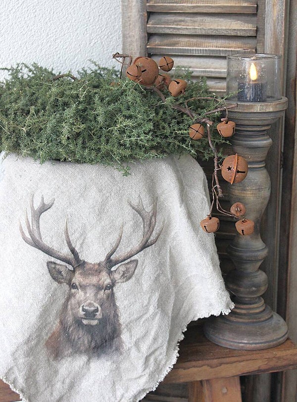 Linnen Shabby-Doek - Hert