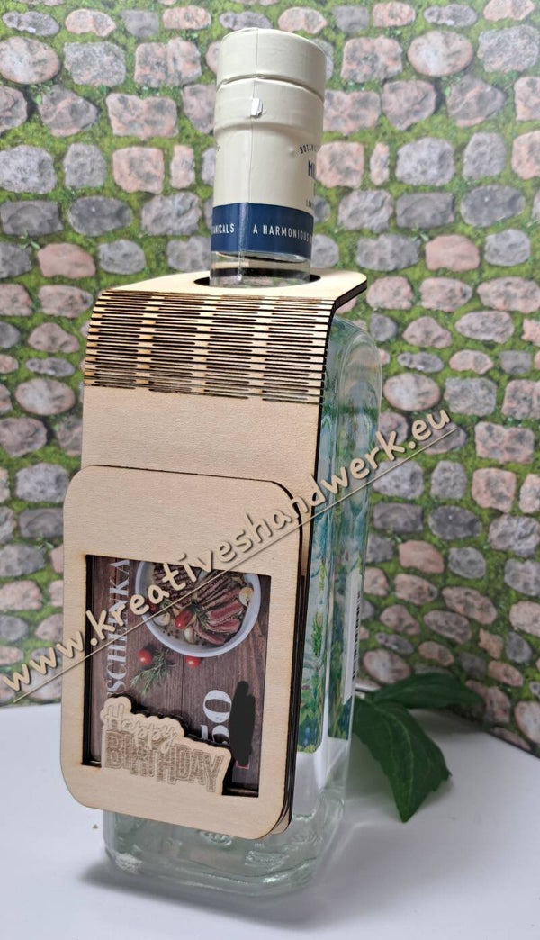 Flaschenanhänger für Gutschein-Karten