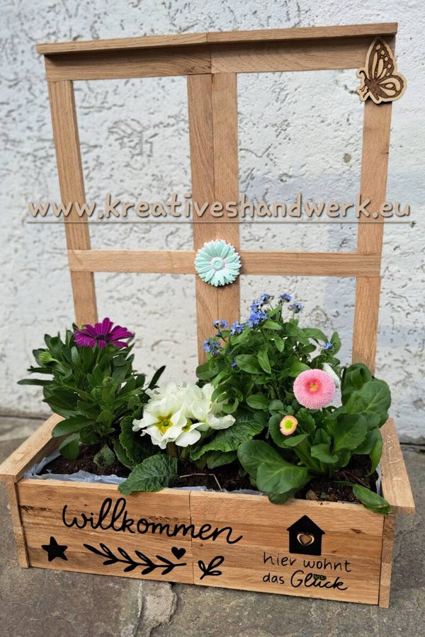 Blumenbeet-Fenster- personalisierbar