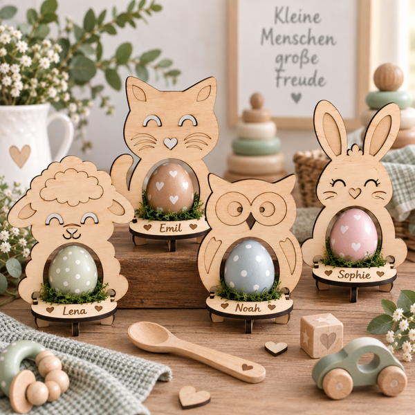 Eierhalter „Tierfreunde“ für den Frühstückstisch