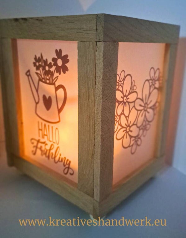 Personalisierbare Holzlaterne – handgemacht & einzigartig