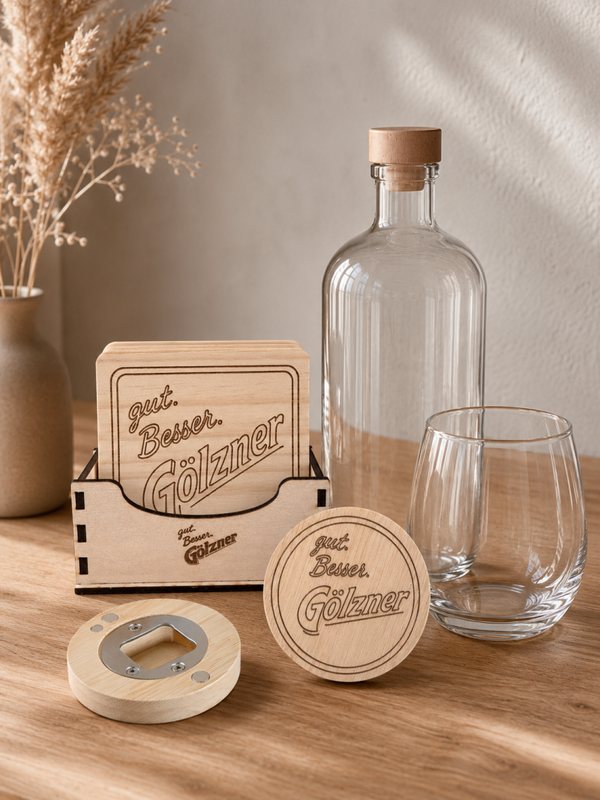Untersetzer 4er Set mit Box; personalisierbar