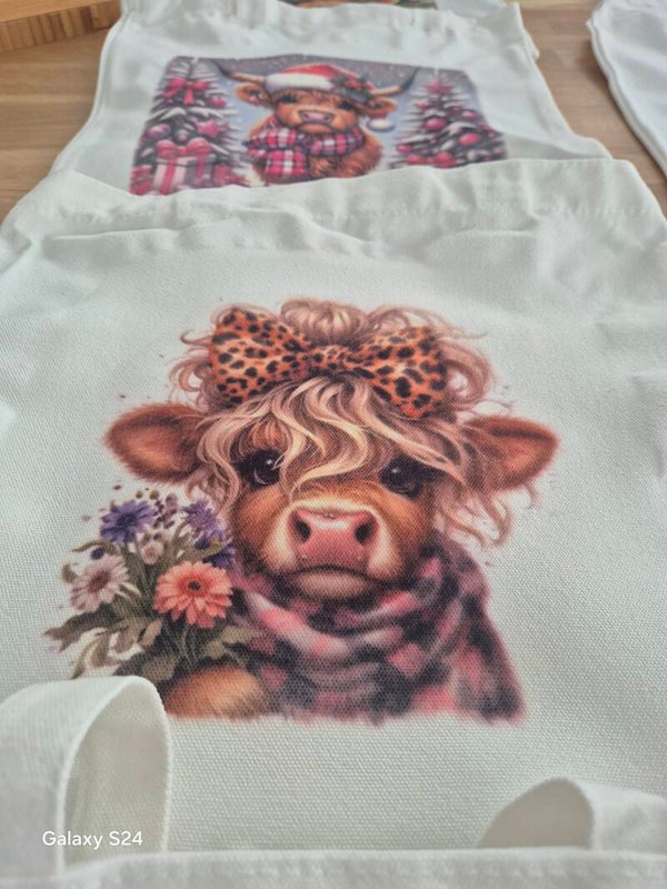 Tote Bags  Highland Cow print