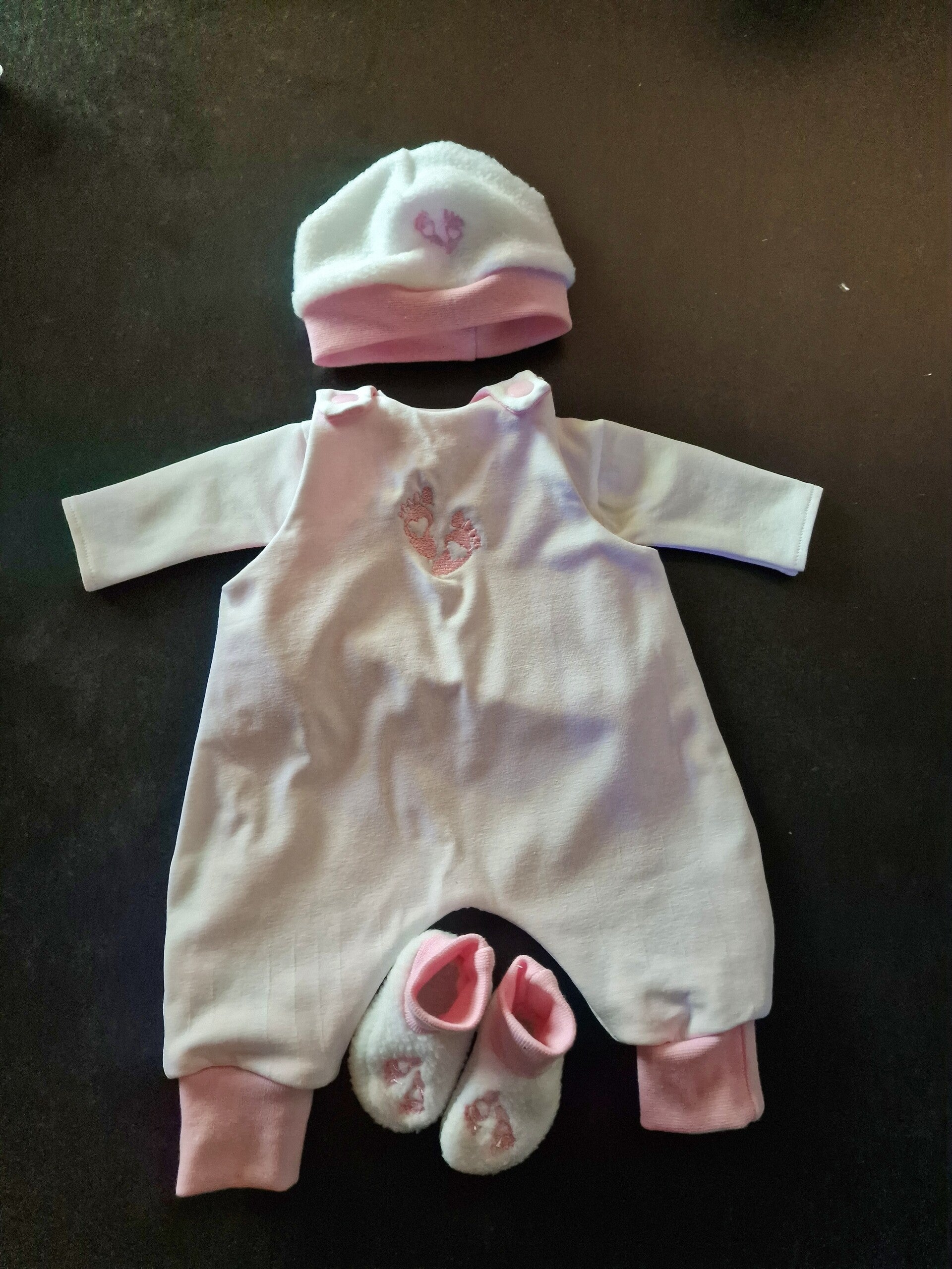 Reborn Kleidung/ Strampler Hemdchen, Mütze gr 36