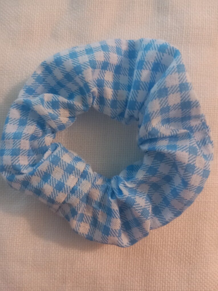 Chouchou VICHY bleu et blanc enfant