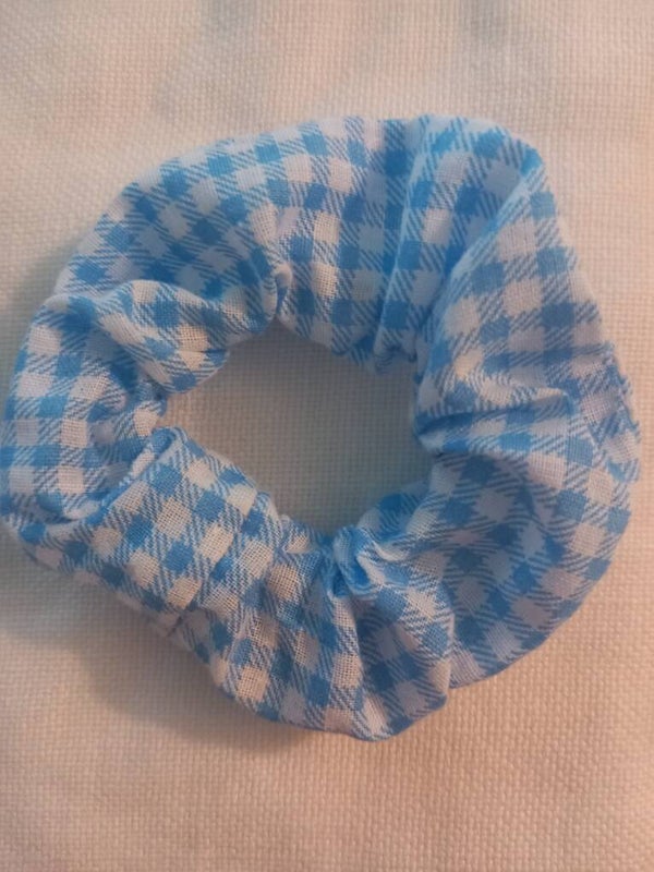 Chouchou VICHY bleu et blanc enfant