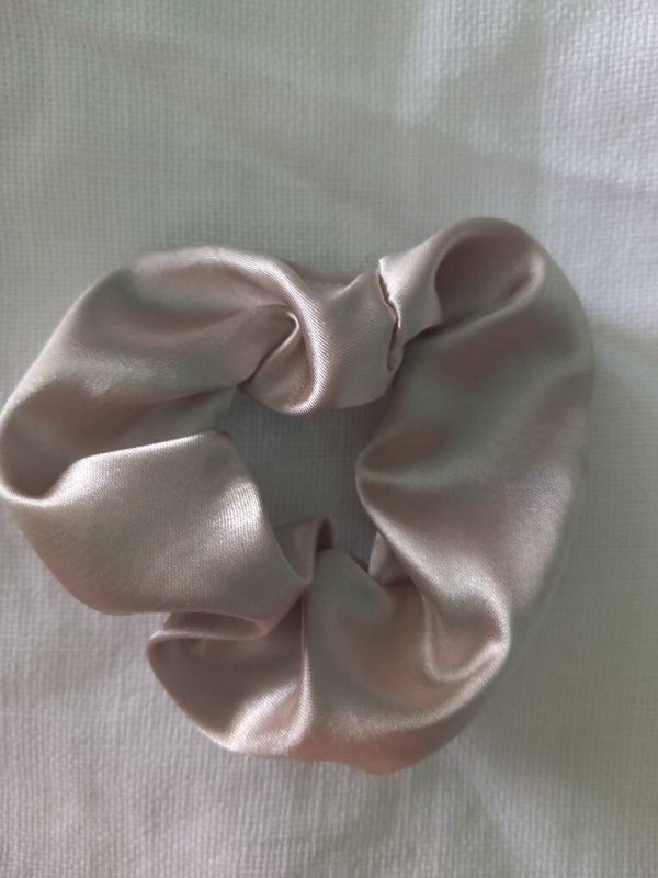 Chouchou satin dorée enfant