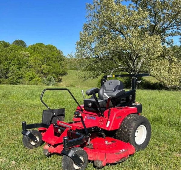 Red Zero-Turn Riding Lawn Mower