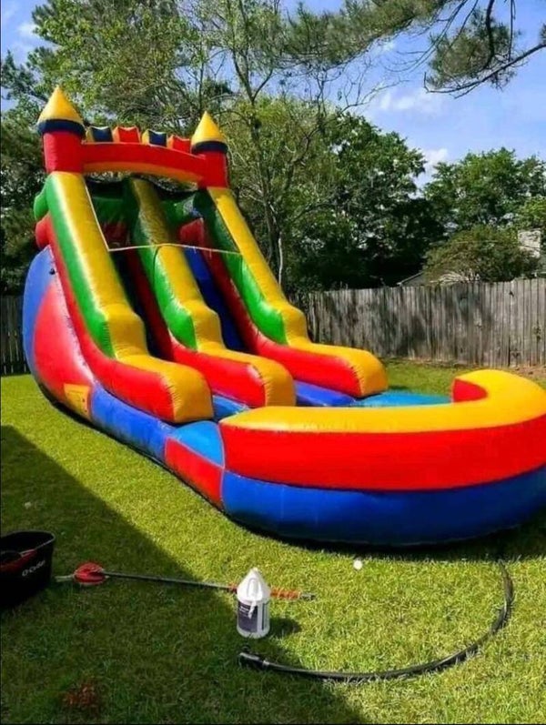 Inflatable Double-Slide Water Park