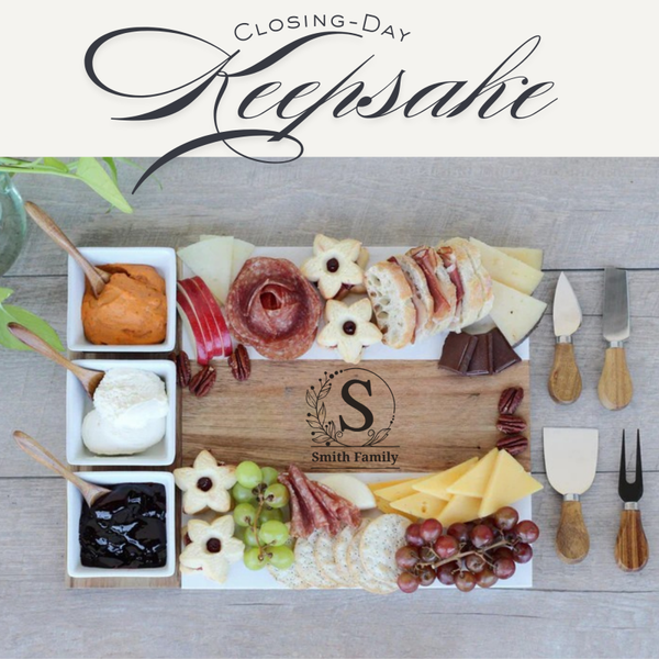 11 Piece Marble and Acacia Wood Charcuterie Tray