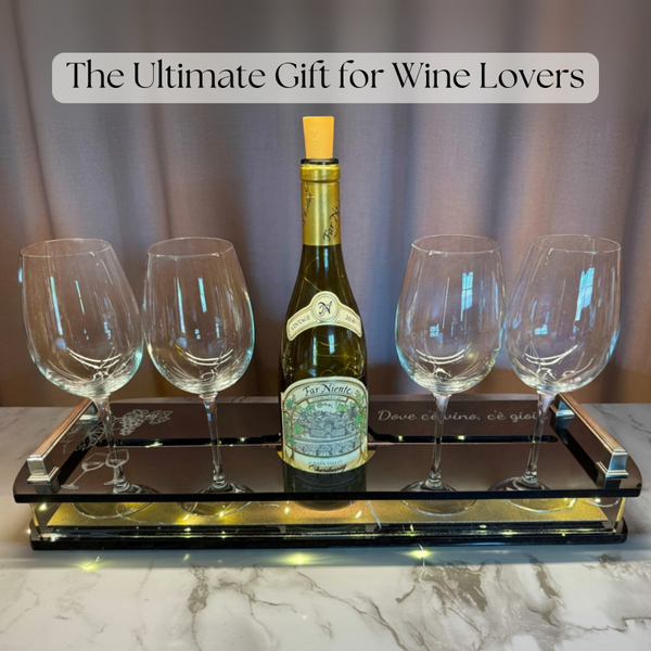 Luxury LED Wine Tray – Personalized Realtor Closing Gift